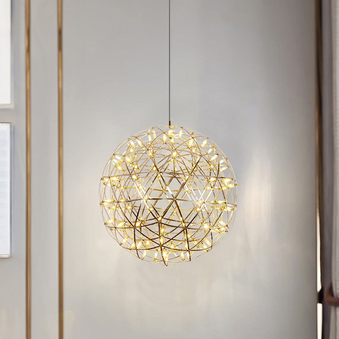 Srebrna Lampa Wisząca Spark Ball
