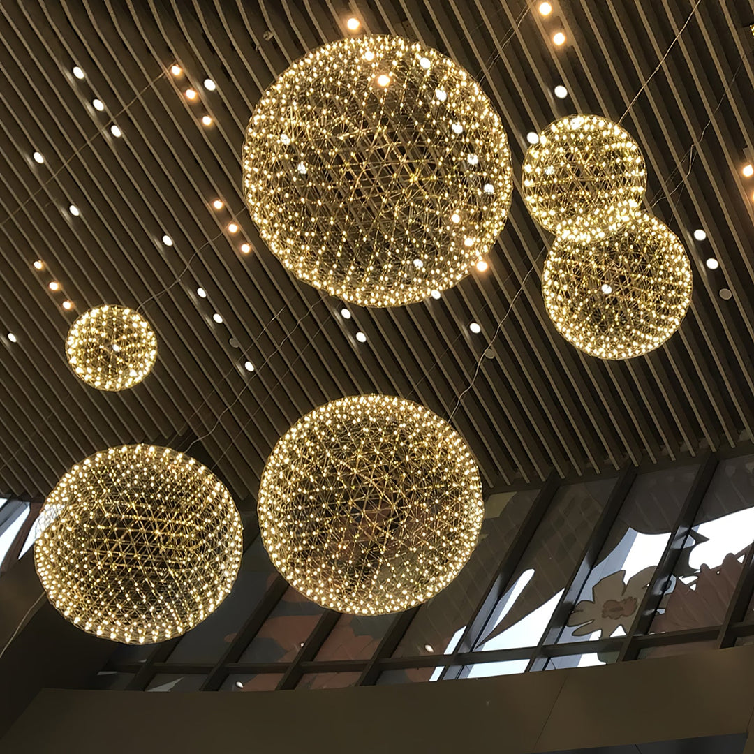 Srebrna Lampa Wisząca Spark Ball