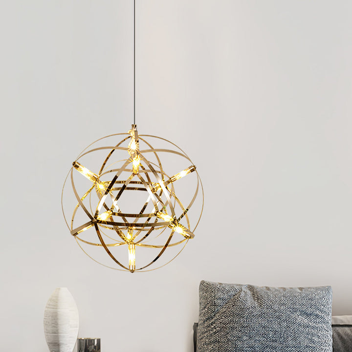 Srebrna Lampa Wisząca Spark Ball