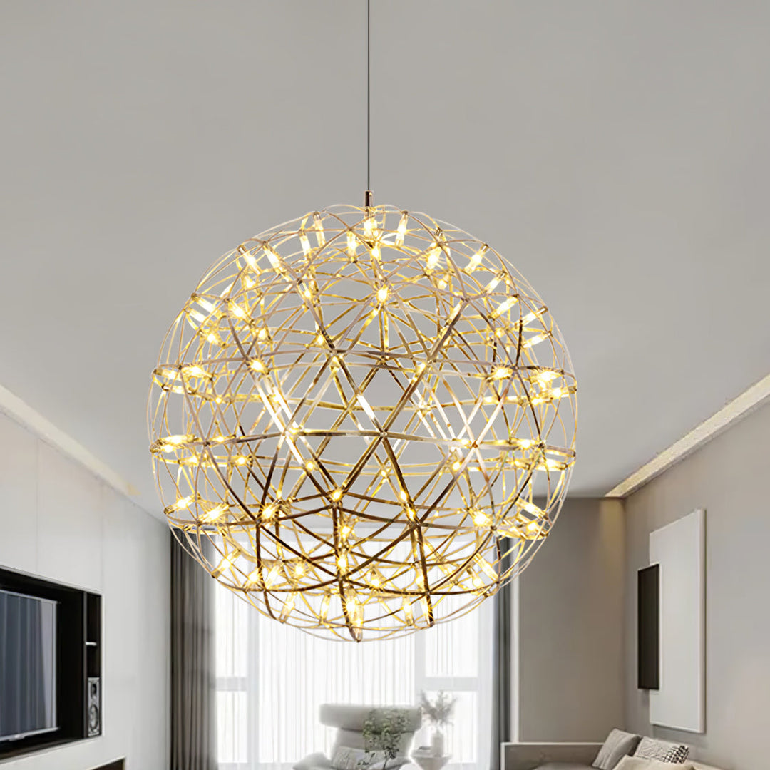 Srebrna Lampa Wisząca Spark Ball