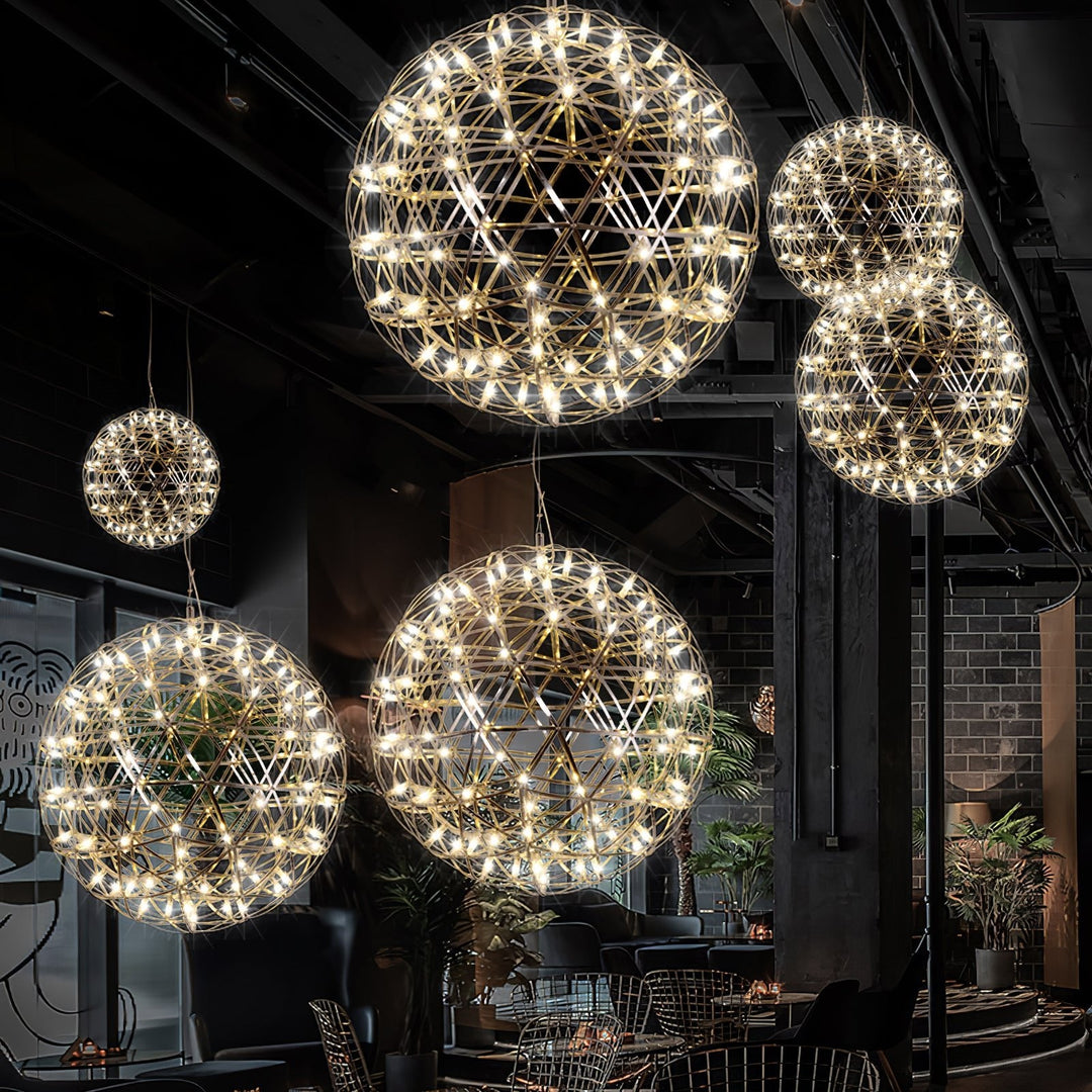 Złota Lampa Wisząca Spark Ball
