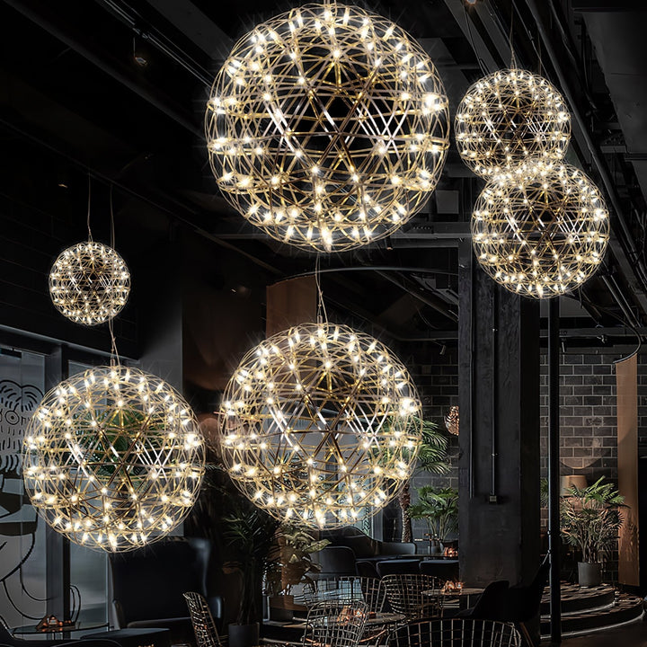 Złota Lampa Wisząca Spark Ball