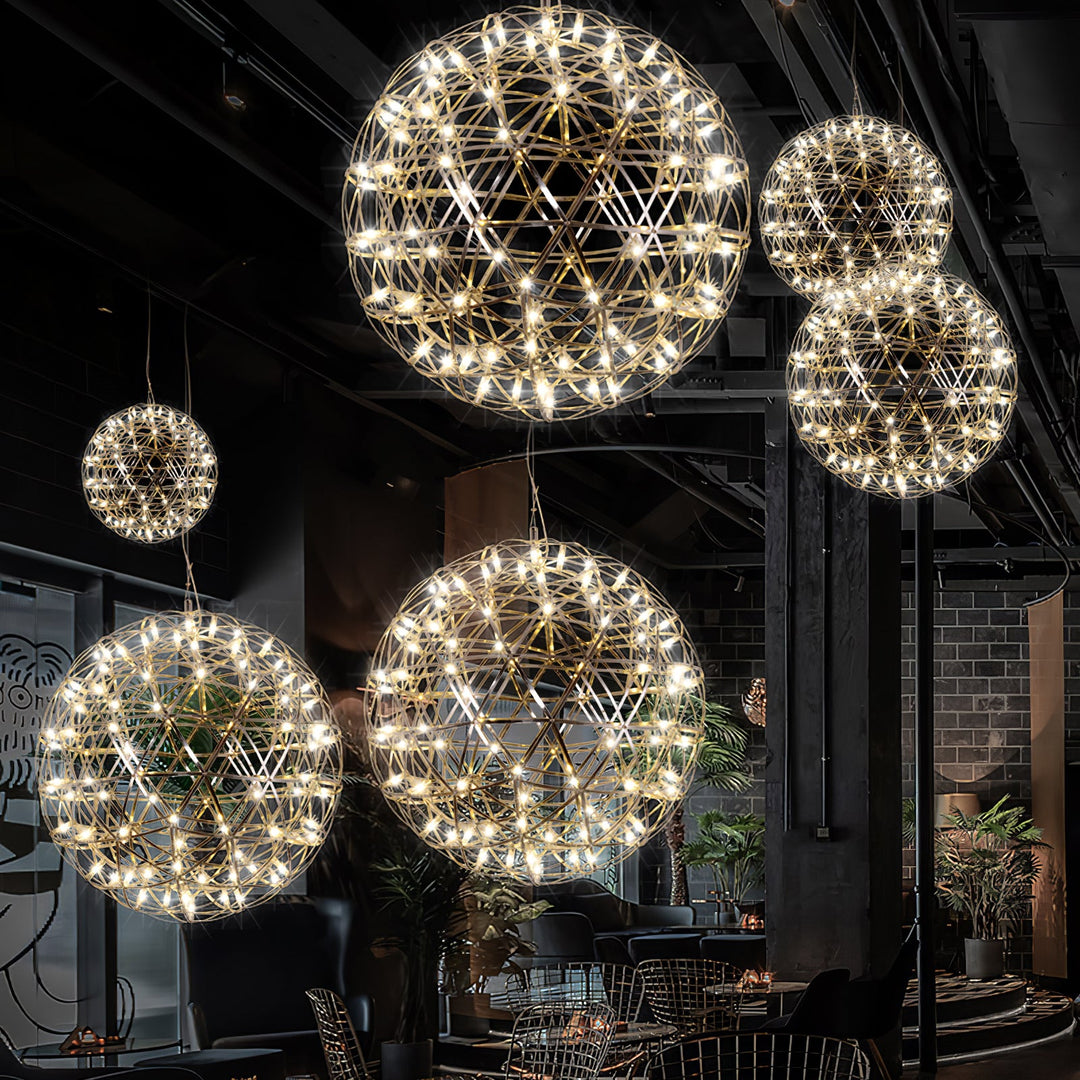 Srebrna Lampa Wisząca Spark Ball