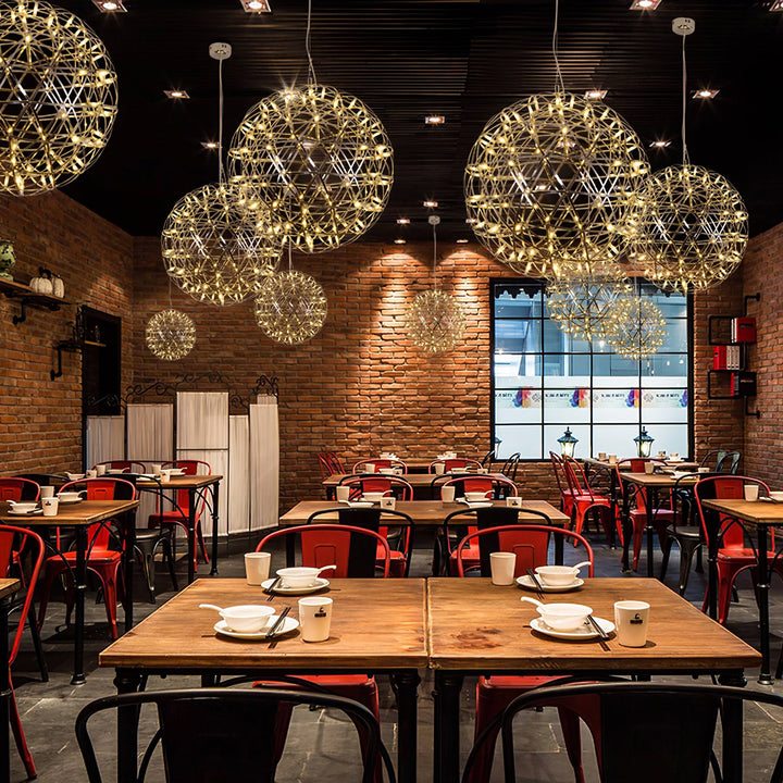 Srebrna Lampa Wisząca Spark Ball