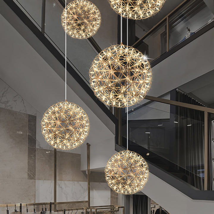 Złota Lampa Wisząca Spark Ball