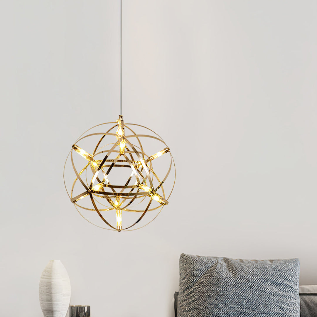 Srebrna Lampa Wisząca Spark Ball