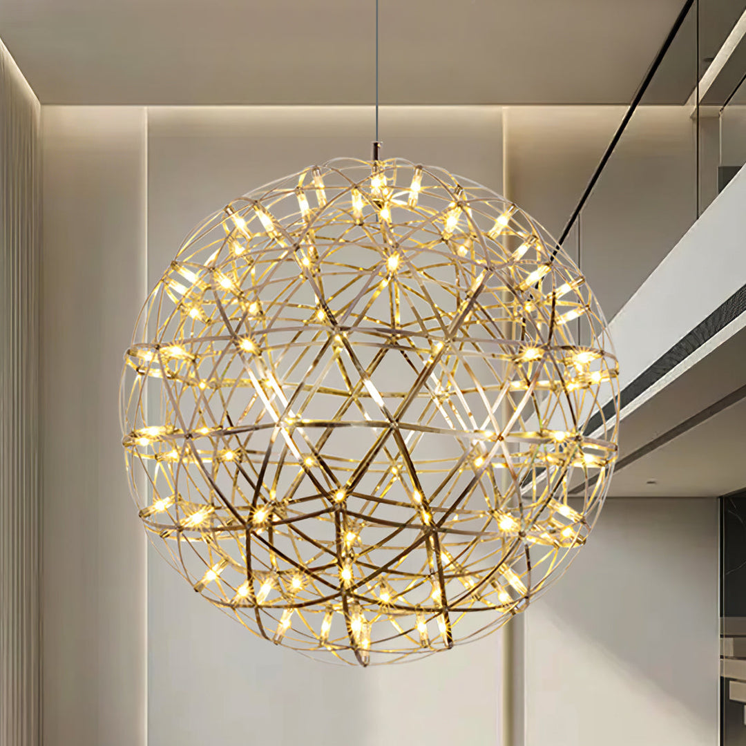 Srebrna Lampa Wisząca Spark Ball
