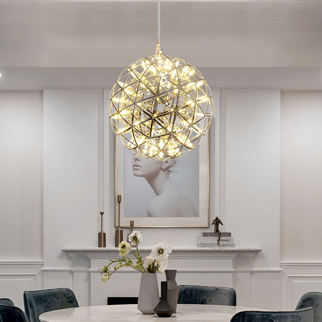 Srebrna Lampa Wisząca Spark Ball