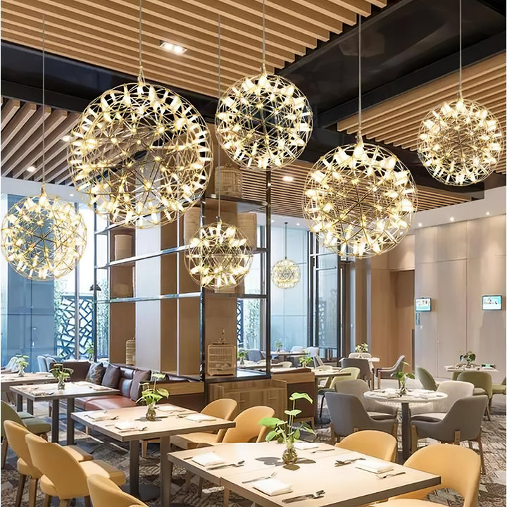 Złota Lampa Wisząca Spark Ball