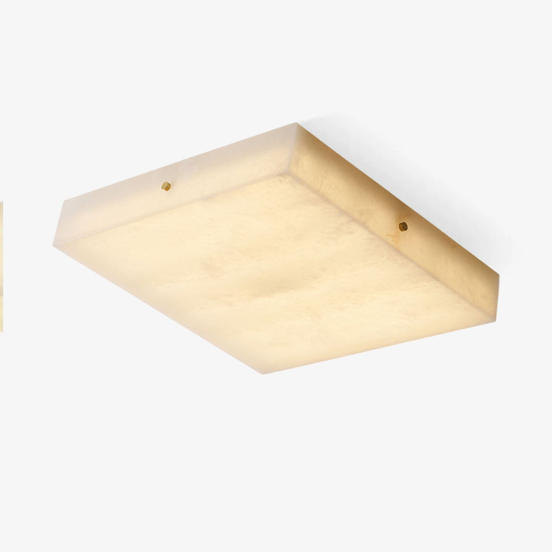 Kwadratowa Lampa sufitowa z alabastru