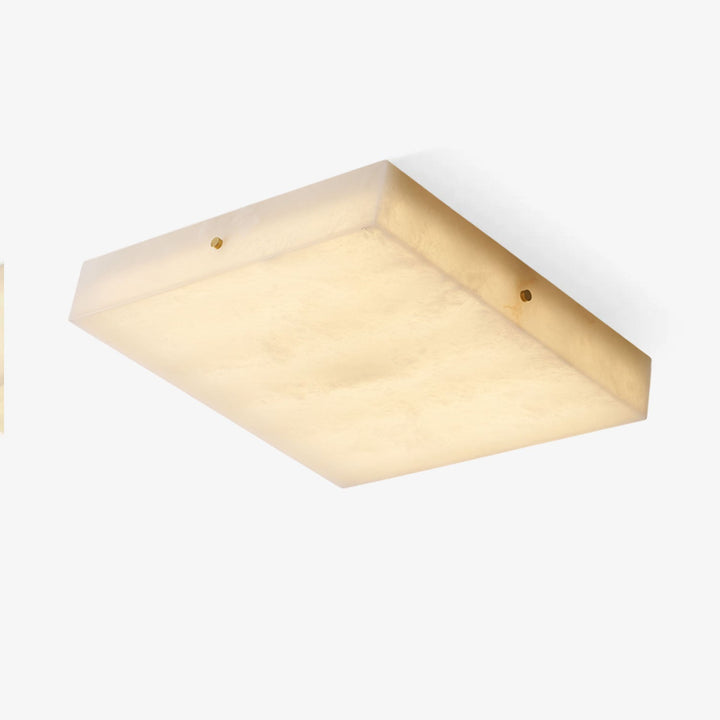 Kwadratowa Lampa sufitowa z alabastru