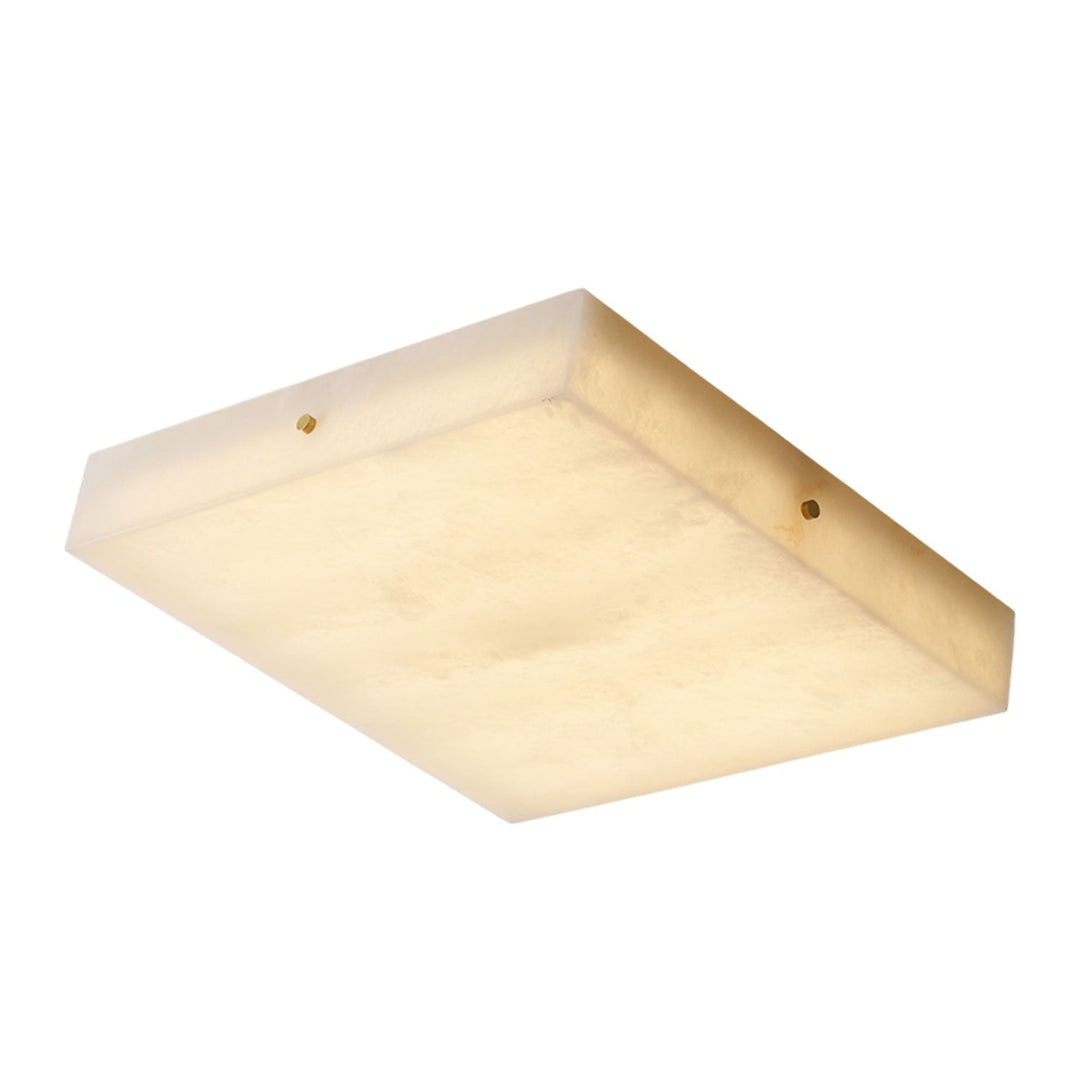 Kwadratowa Lampa sufitowa z alabastru