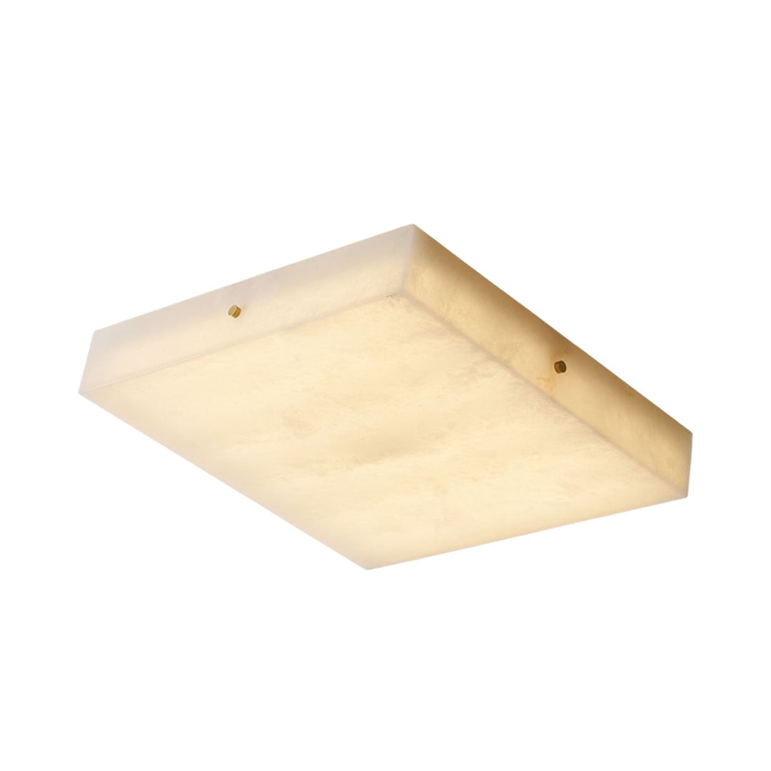 Kwadratowa Lampa sufitowa z alabastru