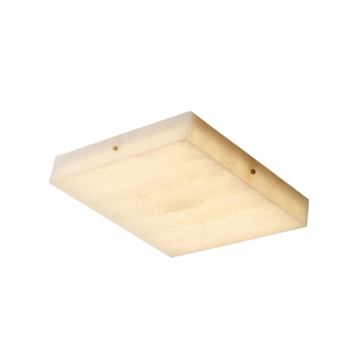 Kwadratowa Lampa sufitowa z alabastru