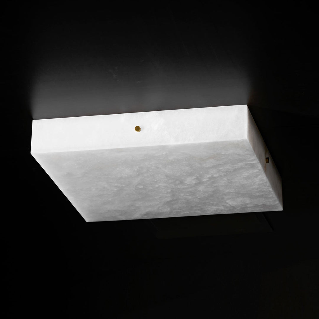 Kwadratowa Lampa sufitowa z alabastru