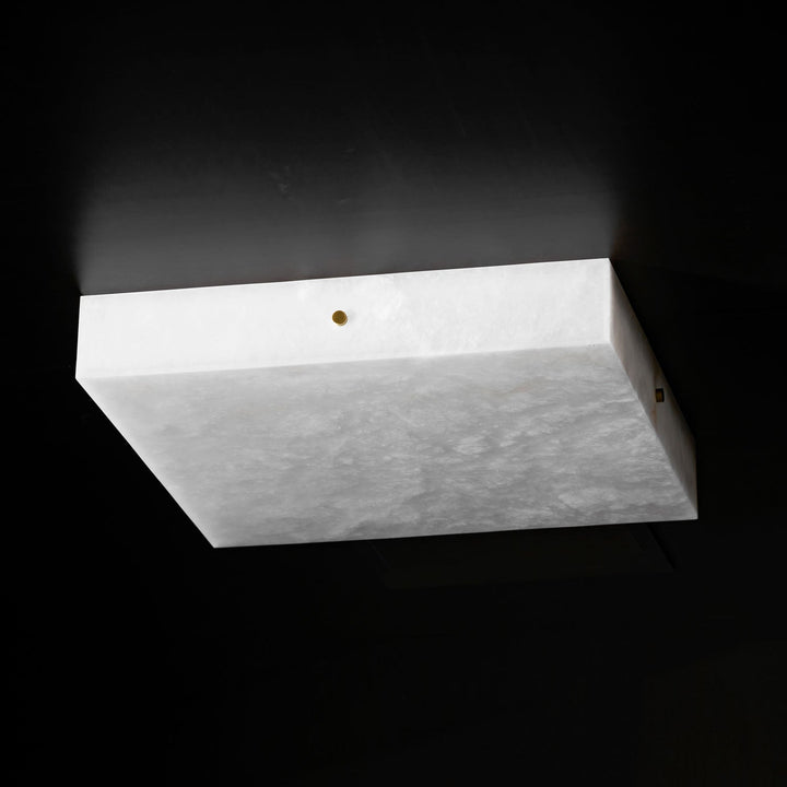 Kwadratowa Lampa sufitowa z alabastru