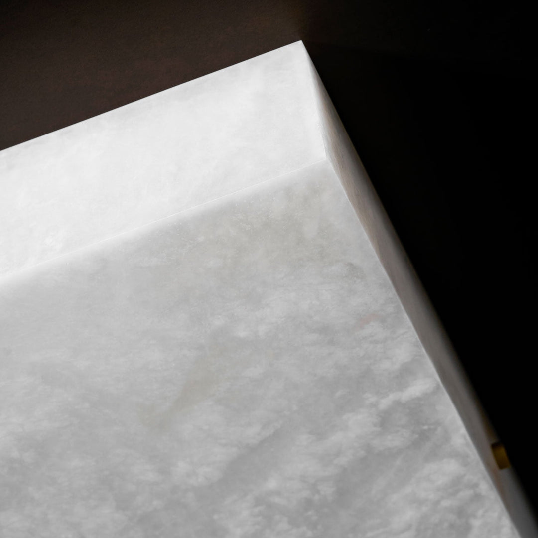Kwadratowa Lampa sufitowa z alabastru