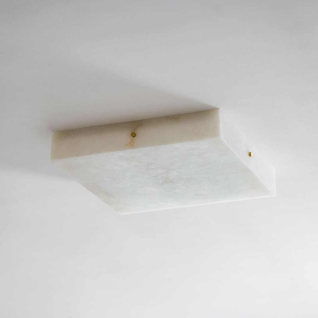 Kwadratowa Lampa sufitowa z alabastru