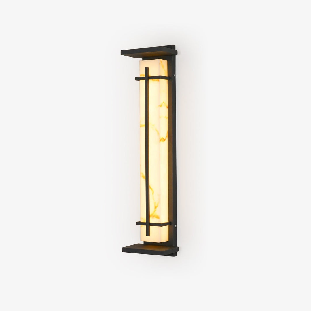 Kwadratowa Zewnętrzna Lampa Ścienna Alabastrowa