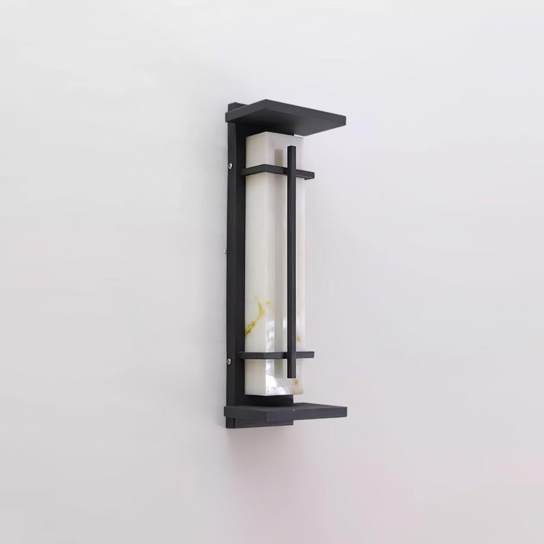 Kwadratowa Zewnętrzna Lampa Ścienna Alabastrowa