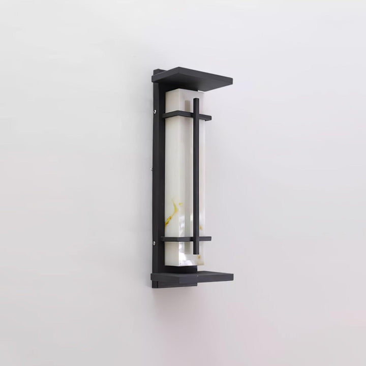 Kwadratowa Zewnętrzna Lampa Ścienna Alabastrowa