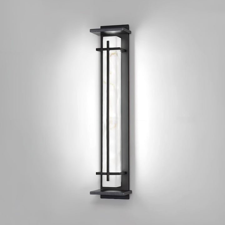 Kwadratowa Zewnętrzna Lampa Ścienna Alabastrowa
