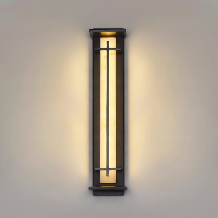 Kwadratowa Zewnętrzna Lampa Ścienna Alabastrowa