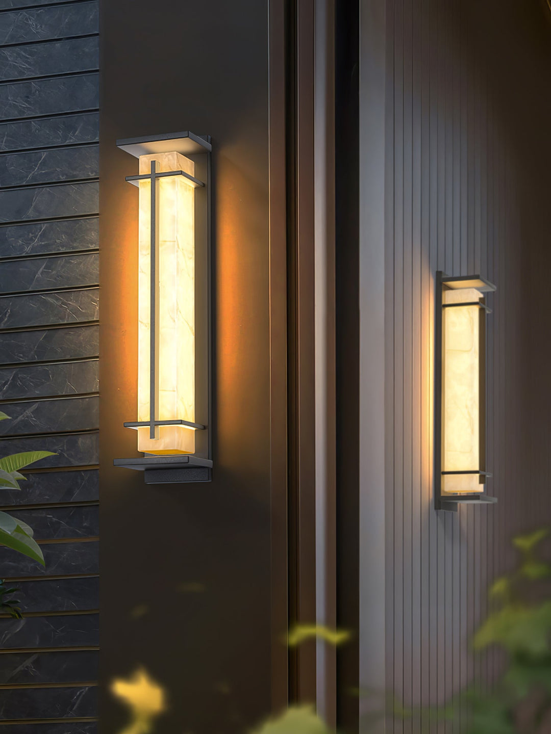 Kwadratowa Zewnętrzna Lampa Ścienna Alabastrowa