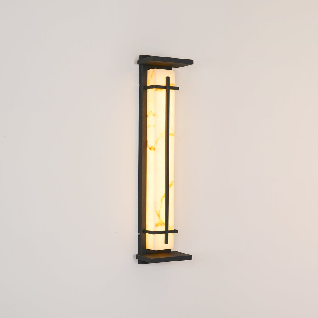 Kwadratowa Zewnętrzna Lampa Ścienna Alabastrowa