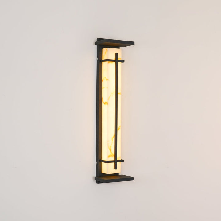 Kwadratowa Zewnętrzna Lampa Ścienna Alabastrowa