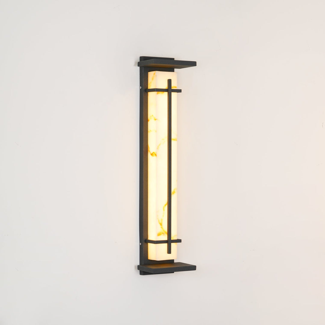 Kwadratowa Zewnętrzna Lampa Ścienna Alabastrowa