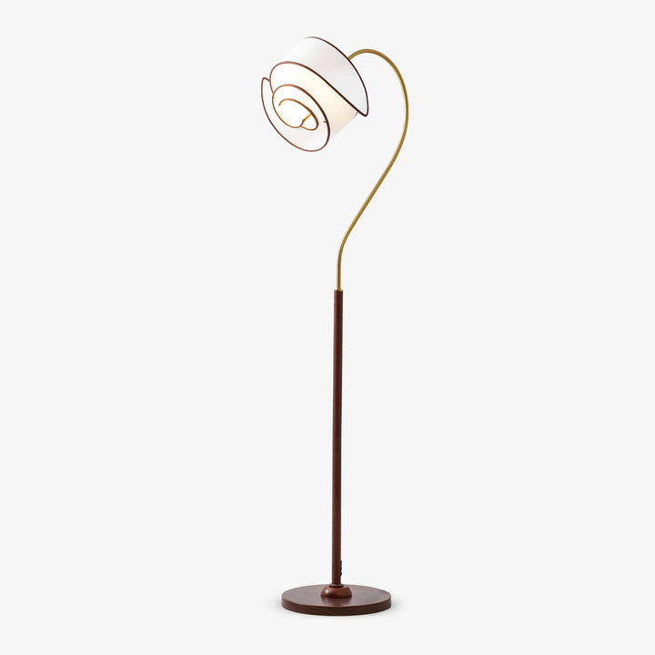 Lampa podłogowa Stelmo z zakrzywioną szyją