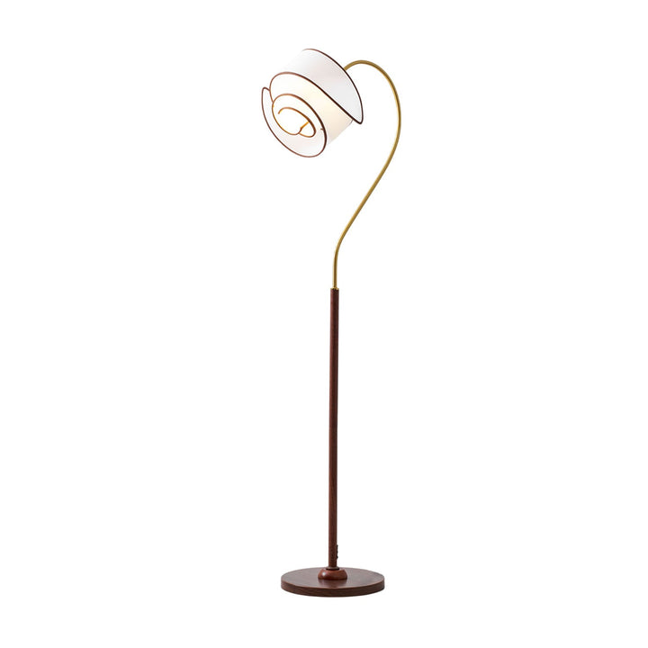 Lampa podłogowa Stelmo z zakrzywioną szyją