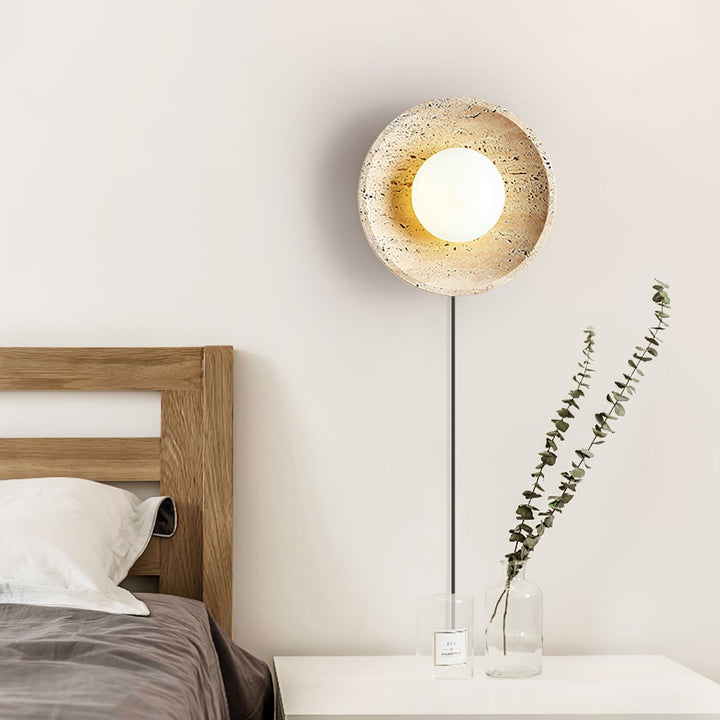 Lampa Ścienna Stone Eclipse z wtyczką