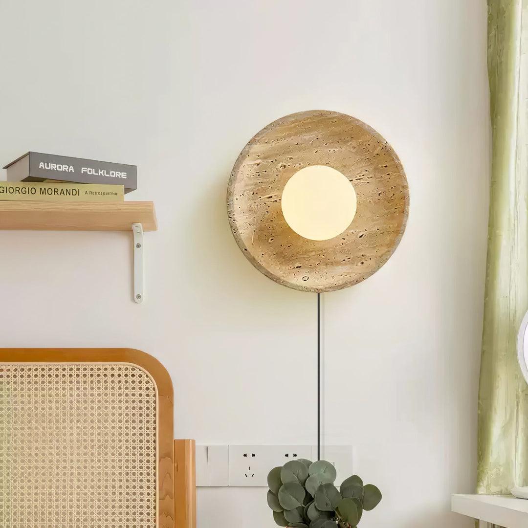 Lampa Ścienna Stone Eclipse z wtyczką
