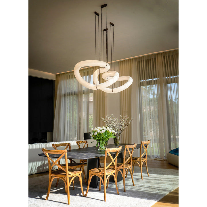 Uproszczona Lampa Wisząca z Alabastru