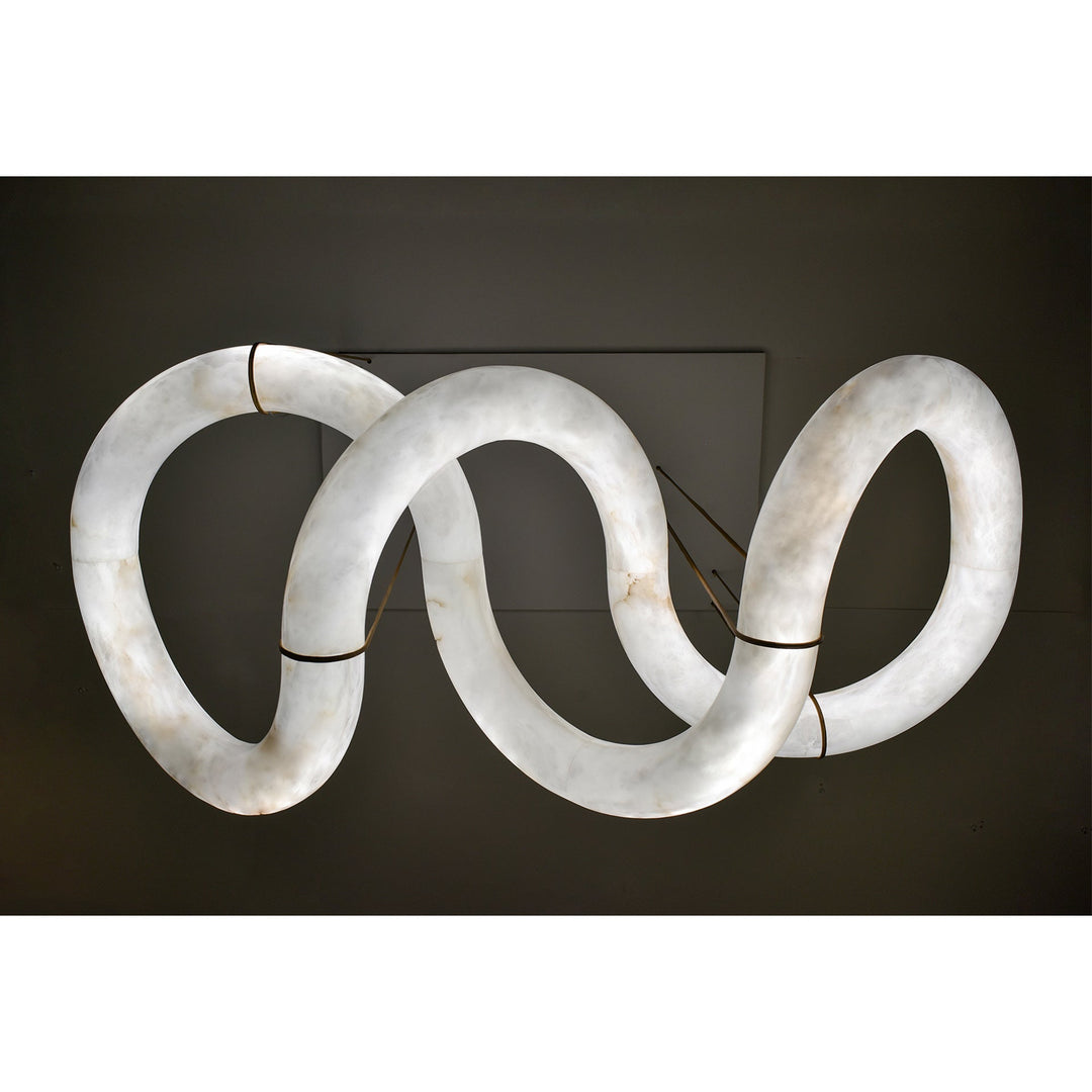 Uproszczona Lampa Wisząca z Alabastru