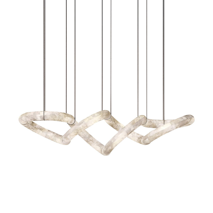 Uproszczona Lampa Wisząca z Alabastru