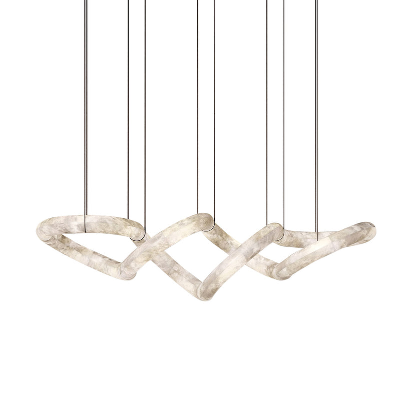 Uproszczona Lampa Wisząca z Alabastru