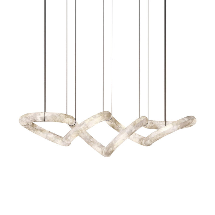 Uproszczona Lampa Wisząca z Alabastru