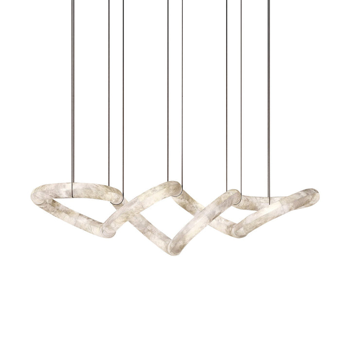 Uproszczona Lampa Wisząca z Alabastru