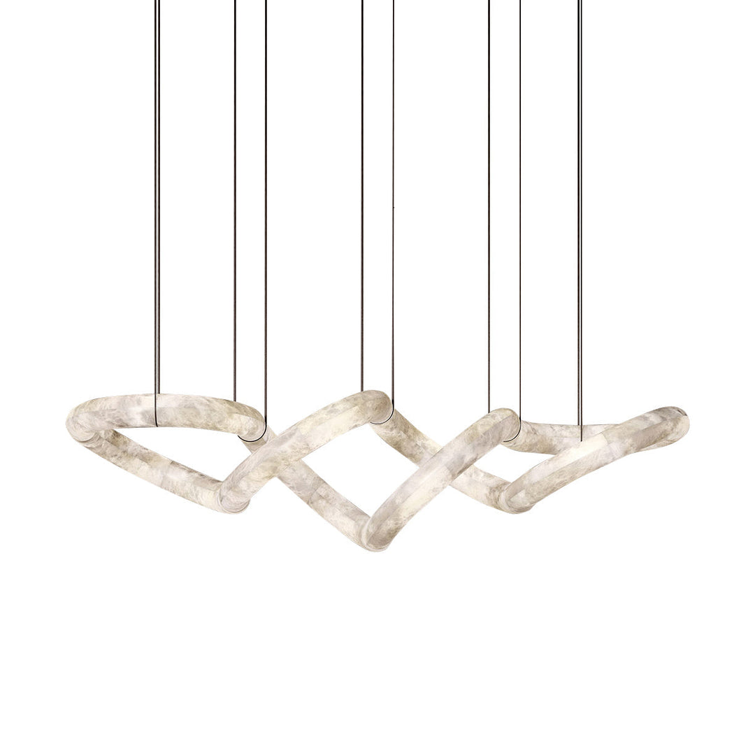 Uproszczona Lampa Wisząca z Alabastru