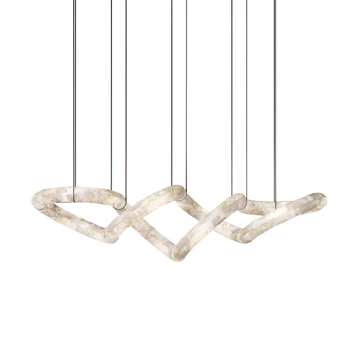 Uproszczona Lampa Wisząca z Alabastru