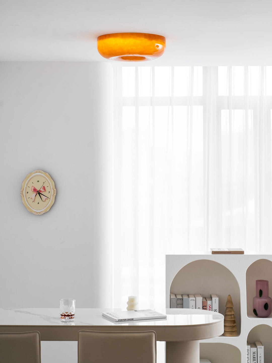 Szklana lampa sufitowa Swirl