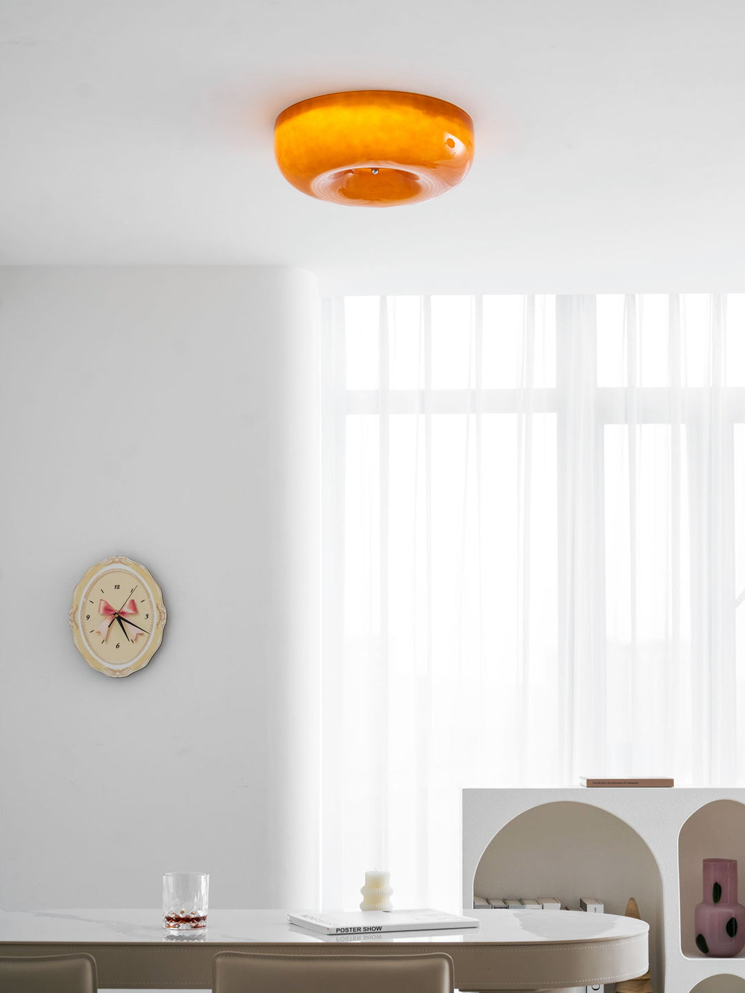 Szklana lampa sufitowa Swirl