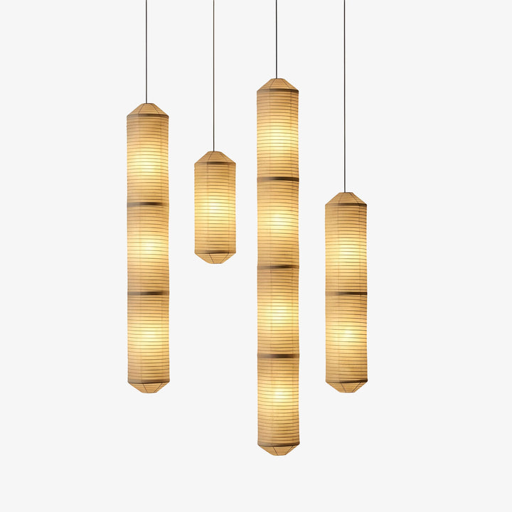 Lampa wisząca Tekio z imitacji jedwabiu