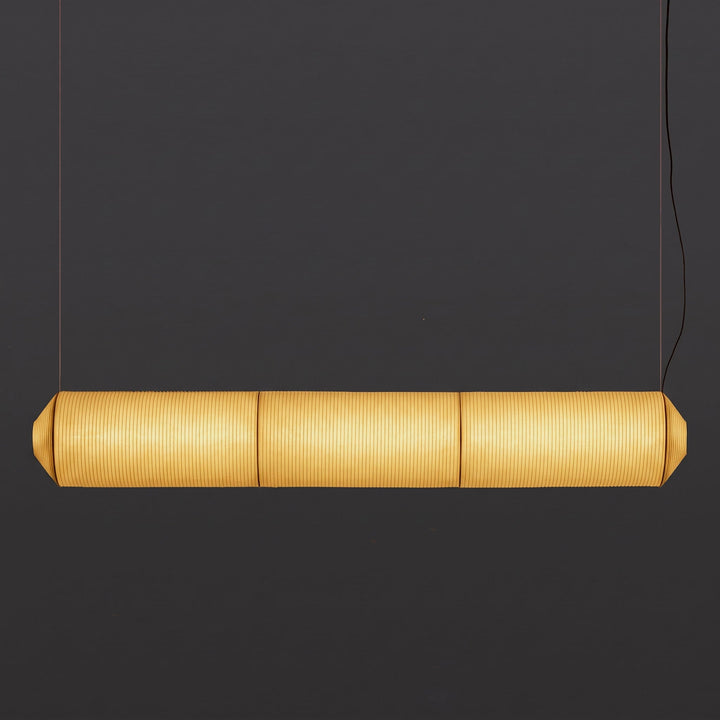 Lampa wisząca Tekio z imitacji jedwabiu