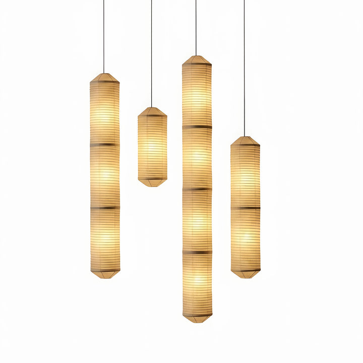 Lampa wisząca Tekio z imitacji jedwabiu