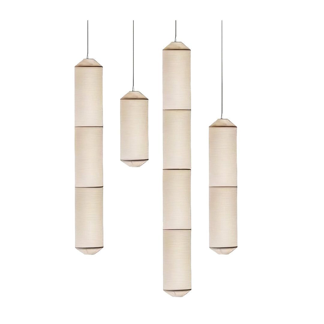 Lampa wisząca Tekio z imitacji jedwabiu