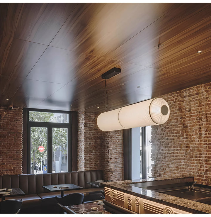 Lampa wisząca Tekio z imitacji jedwabiu